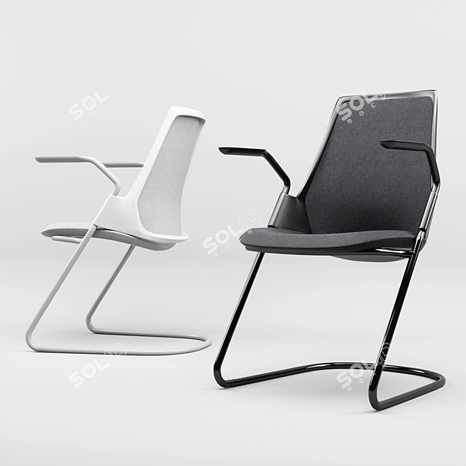 Elegant Sayl Side Chair: Modern Design 3D model image 1