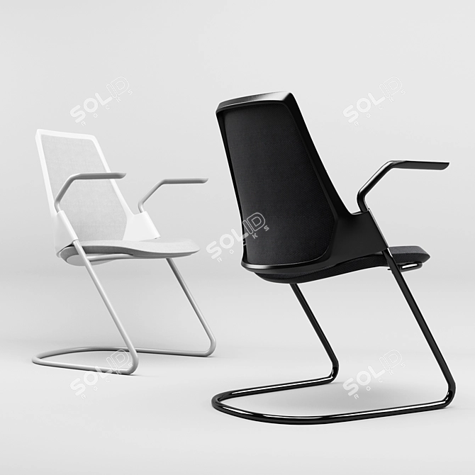 Elegant Sayl Side Chair: Modern Design 3D model image 2