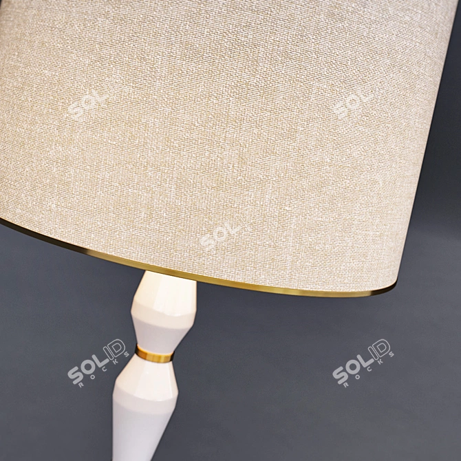 Modern Faceted Glass Floor Lamp 3D model image 2