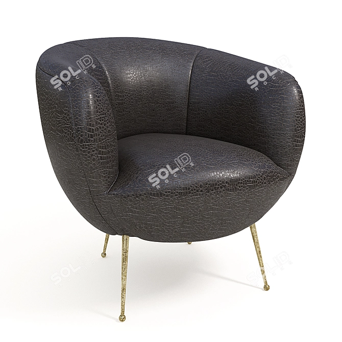 Modern Wolf Souffle Chair - Elegant and Stylish 3D model image 1