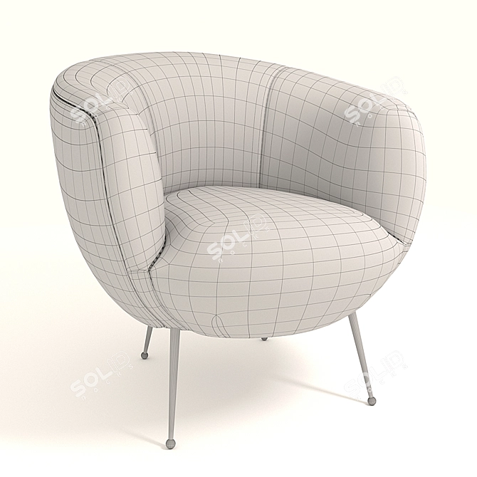 Modern Wolf Souffle Chair - Elegant and Stylish 3D model image 2