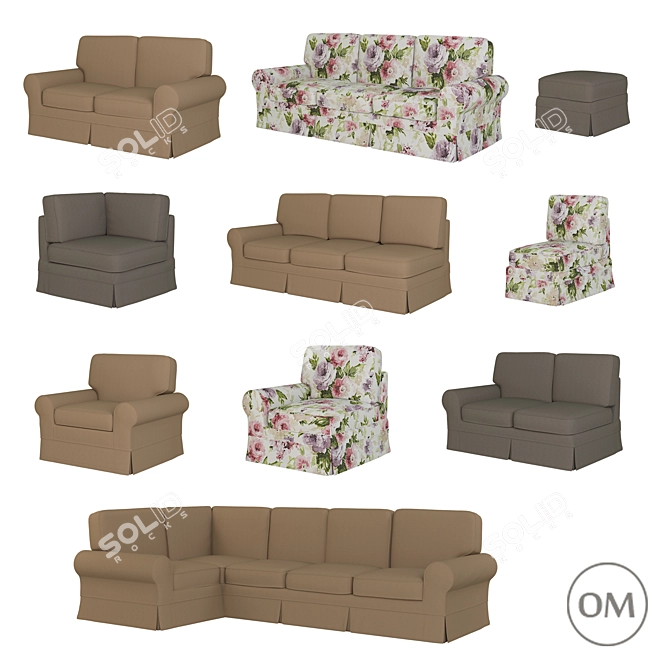 RUNER Modular Sofa: Customizable Comfort 3D model image 1