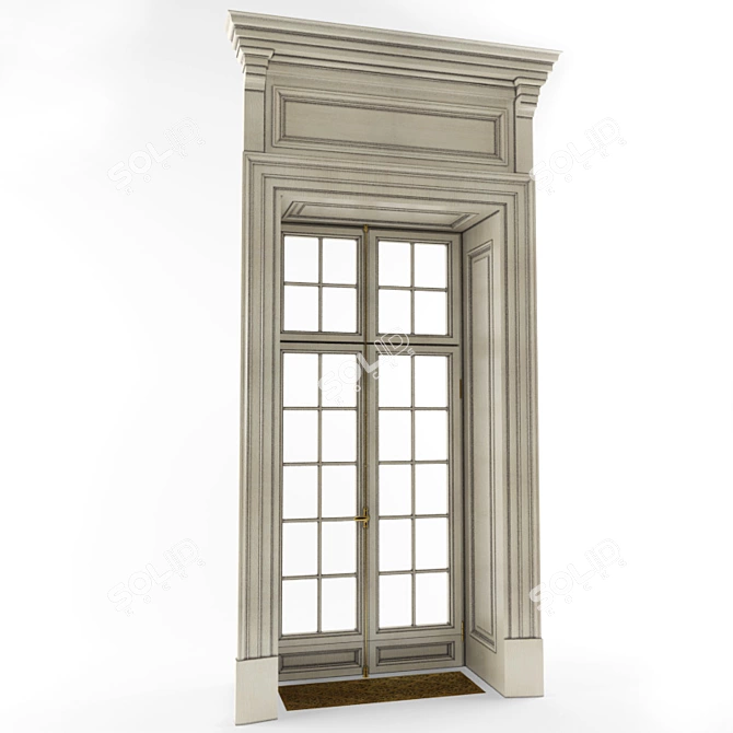 Elegant Balcony Door - Perfect for Your Home 3D model image 1