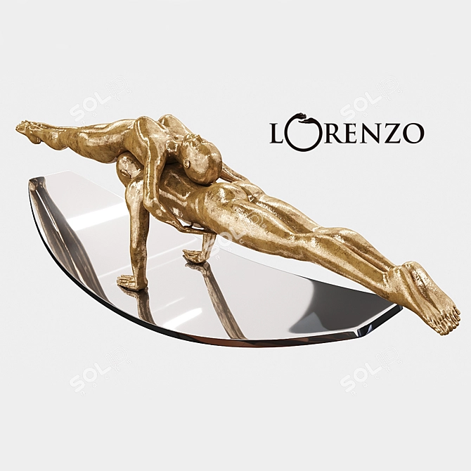 Lorenzo's Love Balance Sculpture 3D model image 1