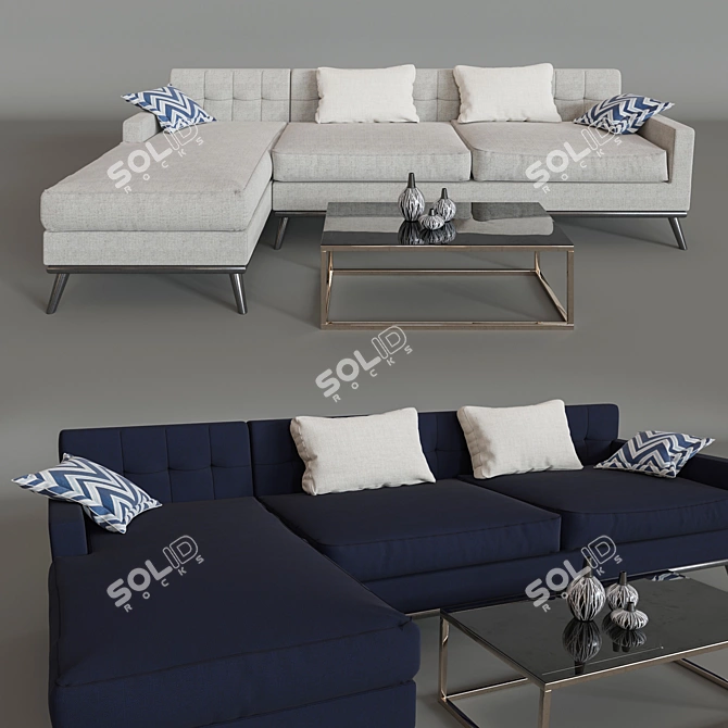 Title: Stockholm Sofa - Modern Elegance 3D model image 1