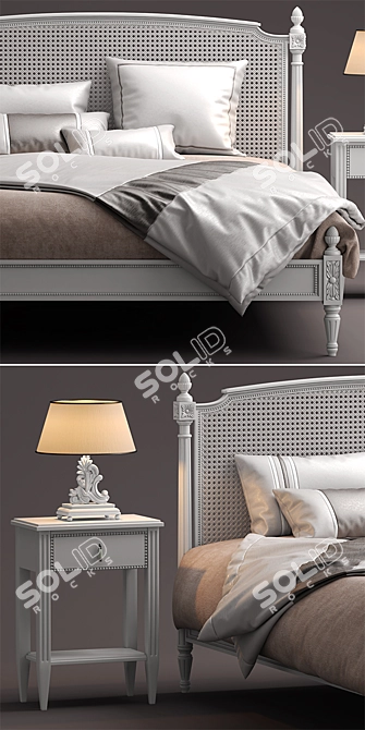 Josephine Bed by Roche Bobois 3D model image 2