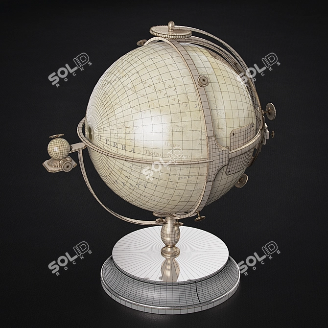 Luminous Lunar Globe: ART Auctor 3D model image 3