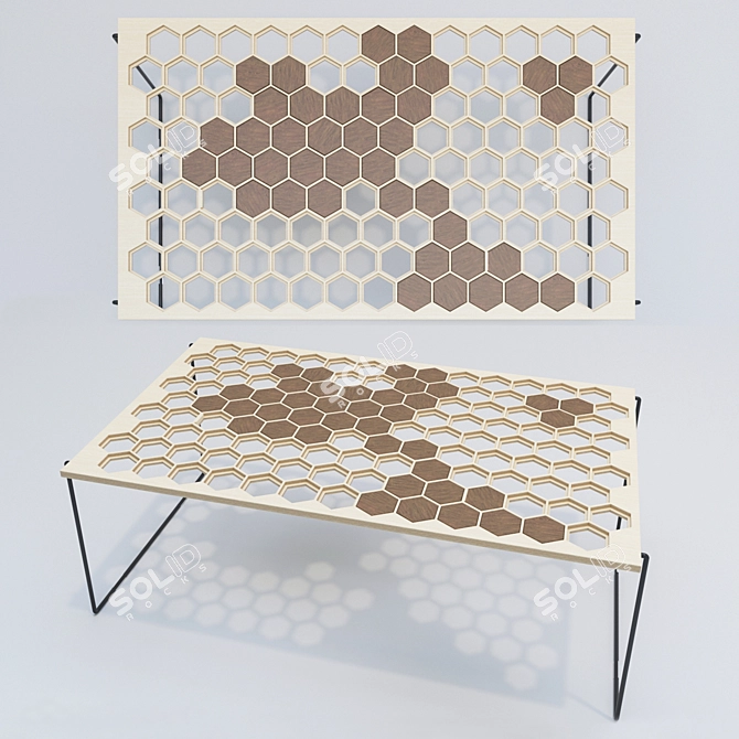 Title: Honeycomb Coffee Table 3D model image 1