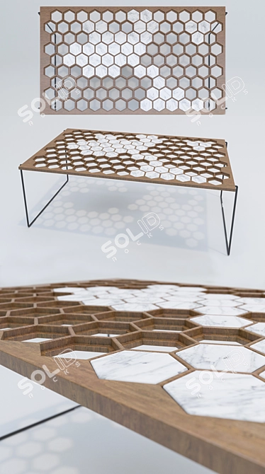 Title: Honeycomb Coffee Table 3D model image 2