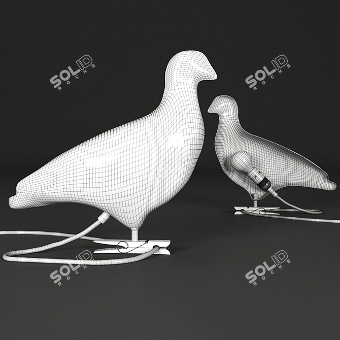 Urban Pigeon Lamp 3D model image 2