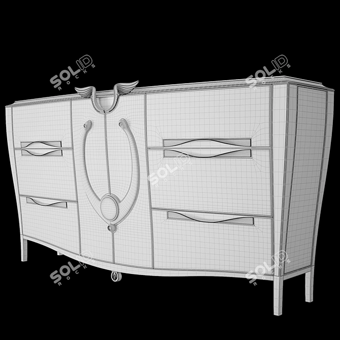 Wide ART PARS Dresser - Elegant Storage Solution 3D model image 2