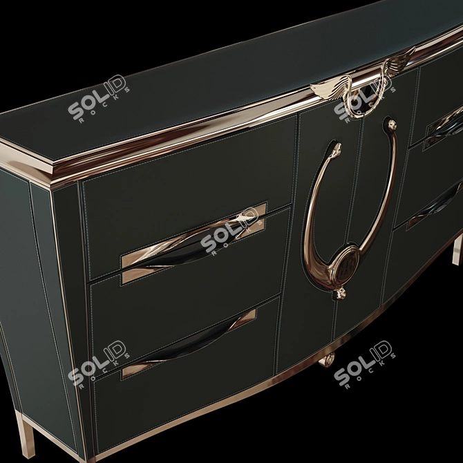Wide ART PARS Dresser - Elegant Storage Solution 3D model image 3