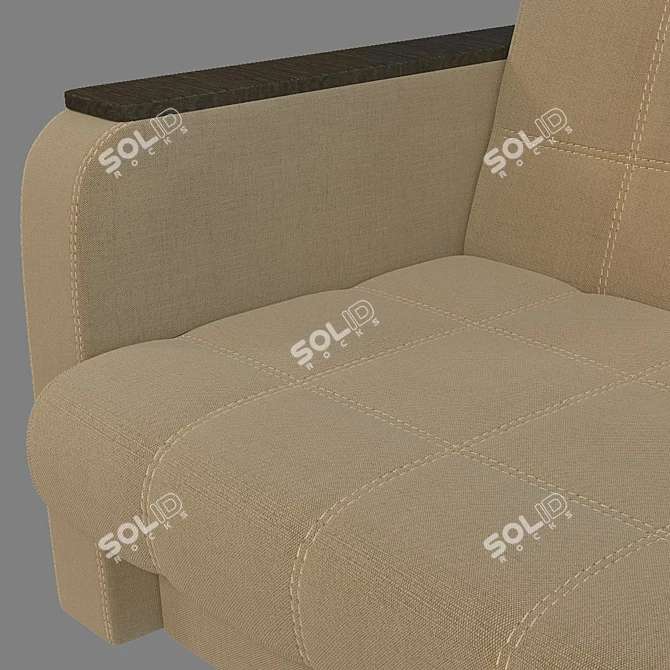 Convertible Sofa Set with Bonus Accessories 3D model image 2