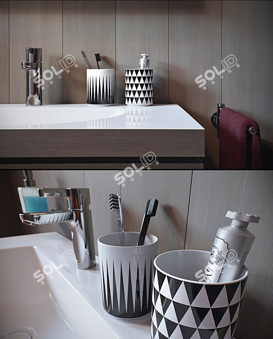 DURAVIT L-CUBE C-BONDED: Sleek & Functional Bathroom Furniture 3D model image 3