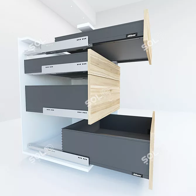 Blum Legrabox: Innovative Drawer System 3D model image 1