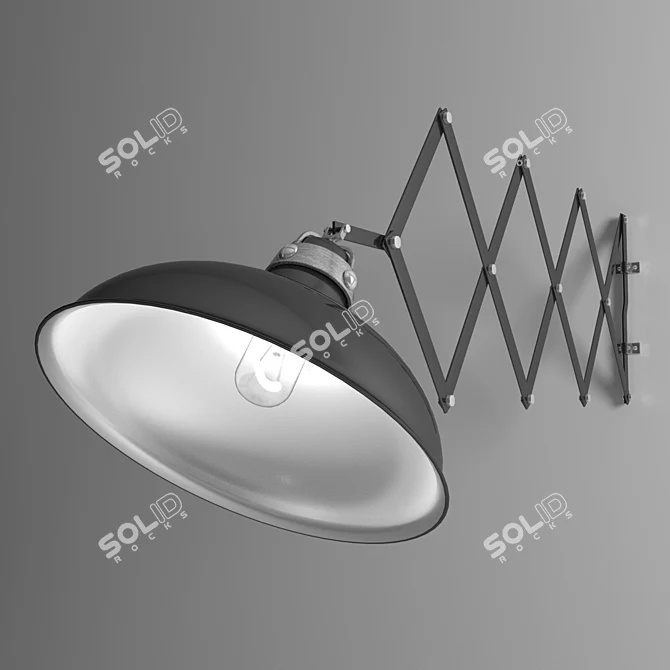 Sleek Wall Light 3D model image 1