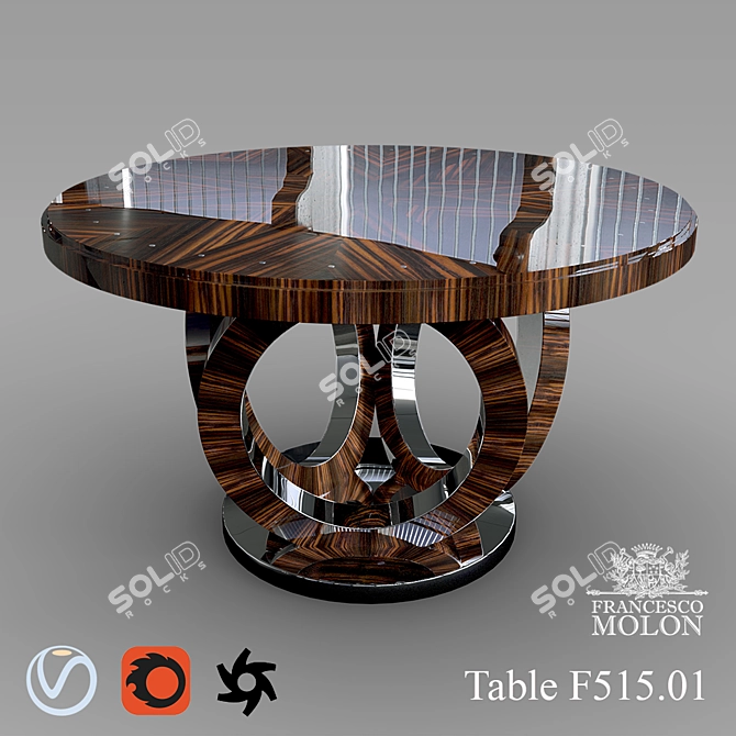 Francesco Molon Eclectica Table 3D model image 1