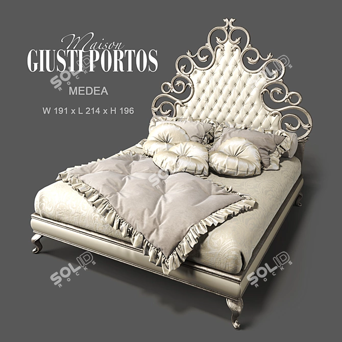 Medea Bed by Giusti Portos 3D model image 1