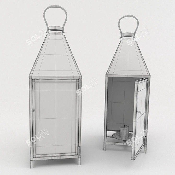 Vintage Lighting Fixtures, Unsmoothed 3D model image 3