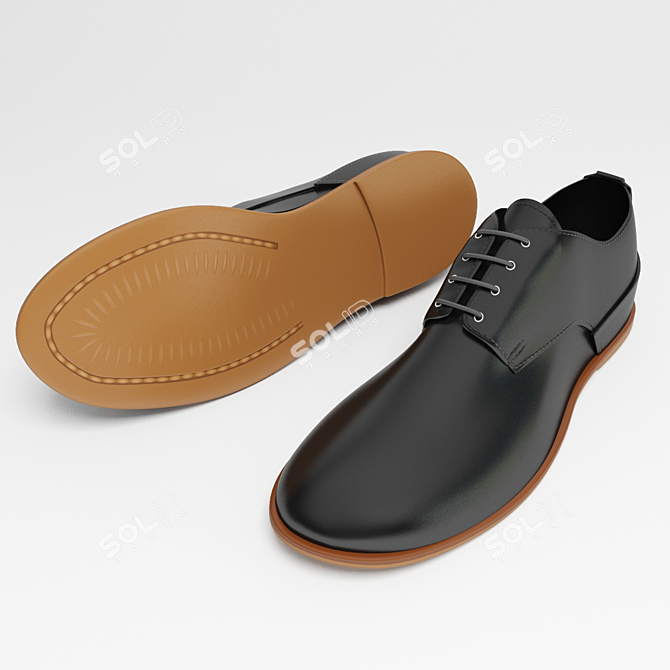Classic Men's Shoes 3D model image 1