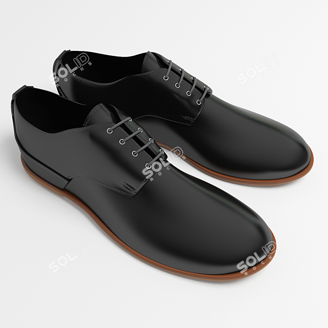 Classic Men's Shoes 3D model image 2