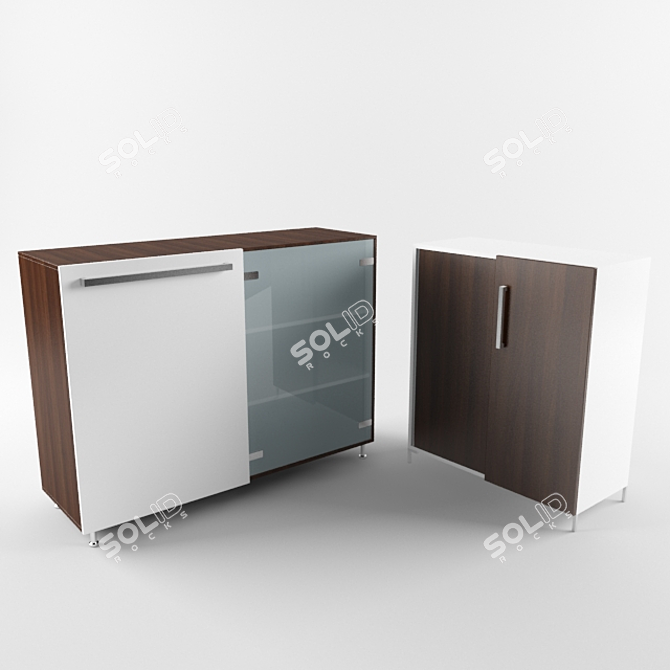 Steelcase Office Cabinets 3D model image 1