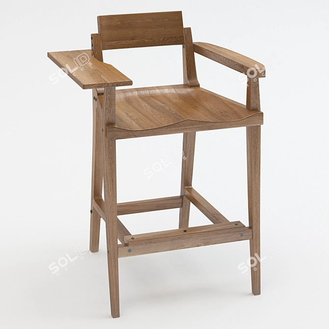 Woodwork Shop Stool: 21"W x 20"D x 33"H 3D model image 1