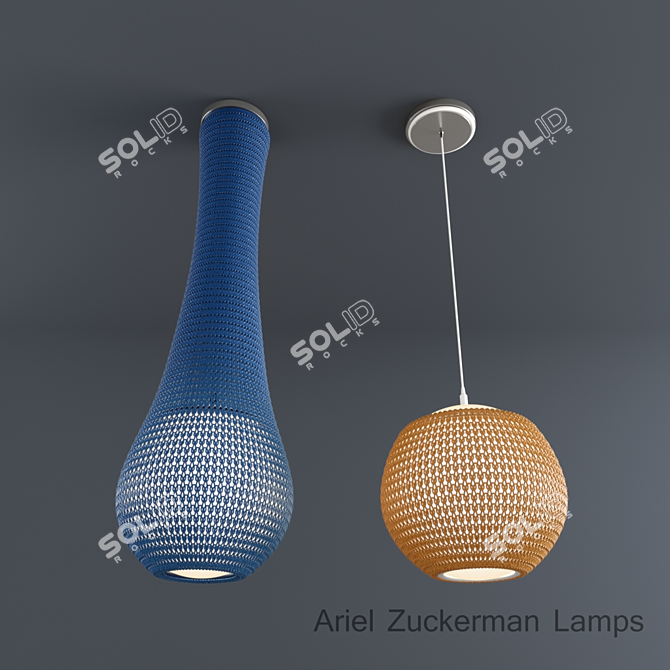 Minimalist Mesh Lighting Collection by Ariel Zuckerman 3D model image 2