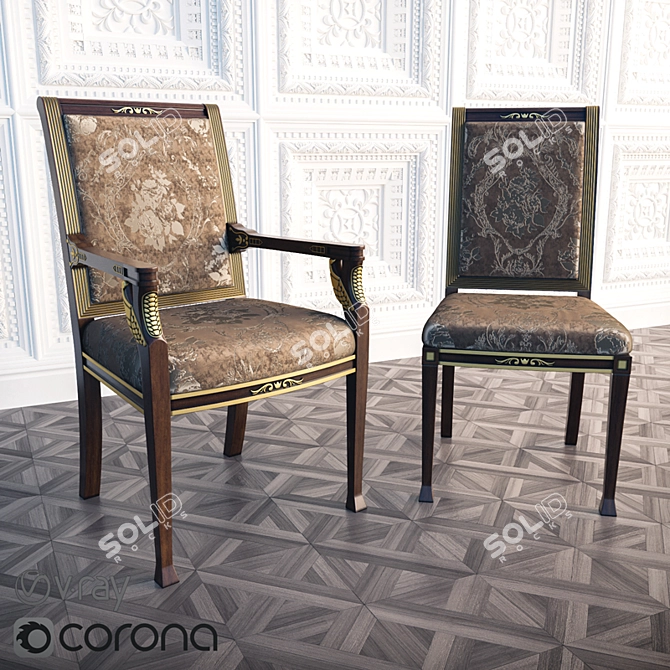 Keng Makon Chairs: Elegant Seating for Every Parliament 3D model image 1