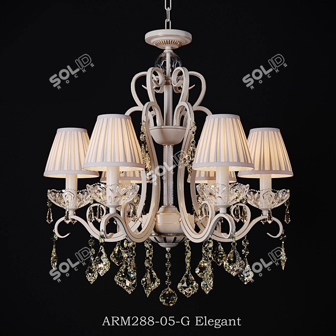 Maytoni ARM288-05-G Elegant Pendant Light 3D model image 1