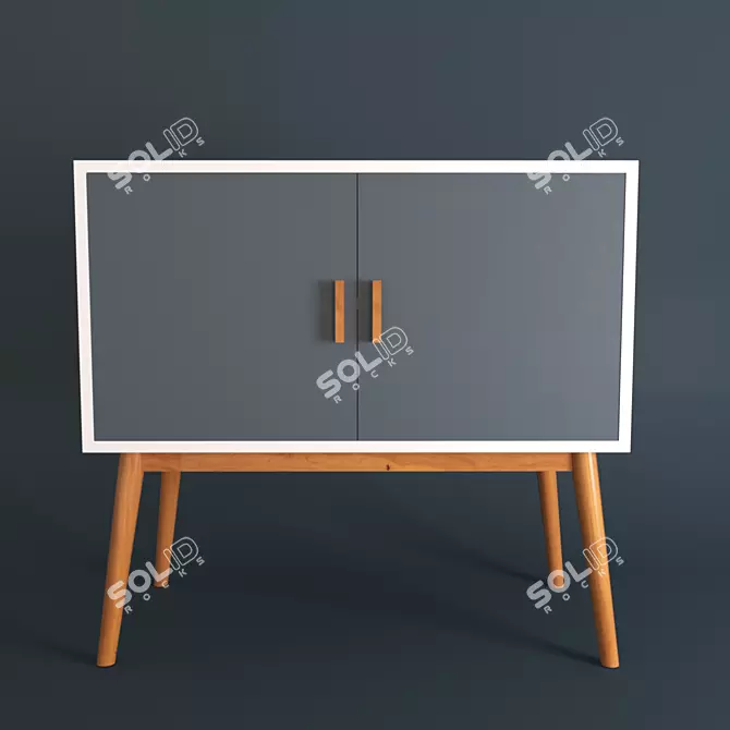 Modern Wood Design Sideboard 3D model image 1