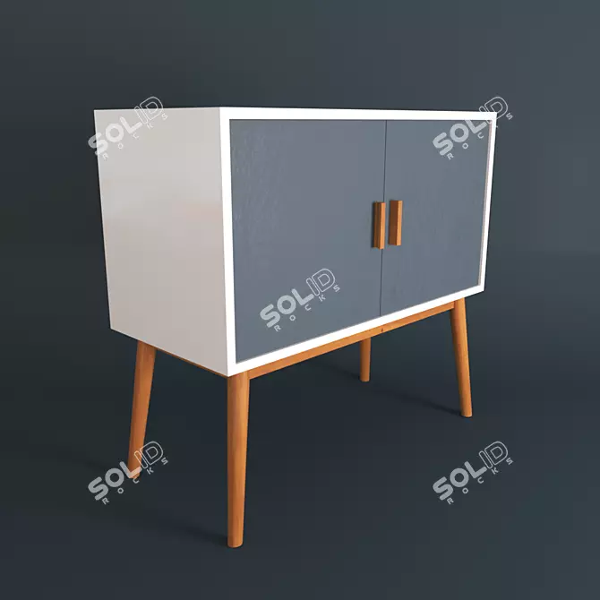 Modern Wood Design Sideboard 3D model image 2