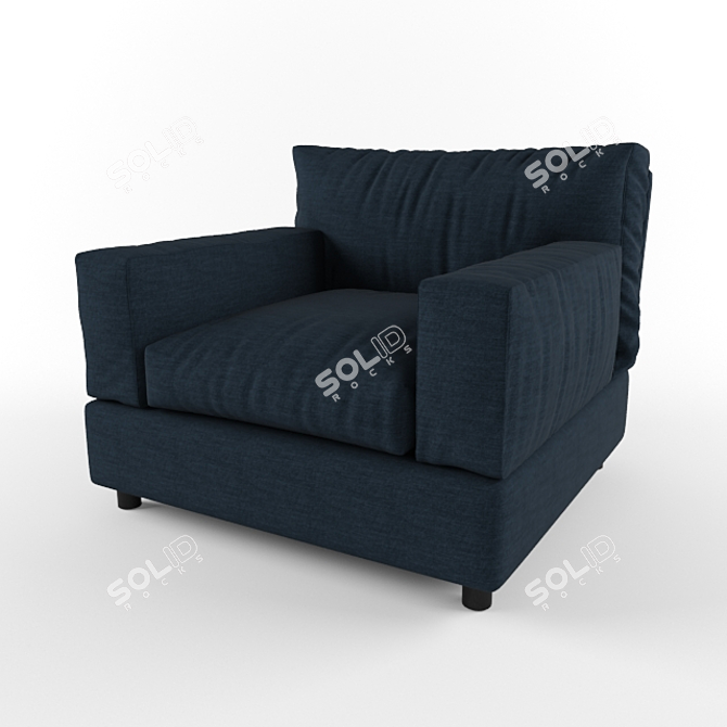 Zarco Rossi Wooden Armchair 3D model image 2