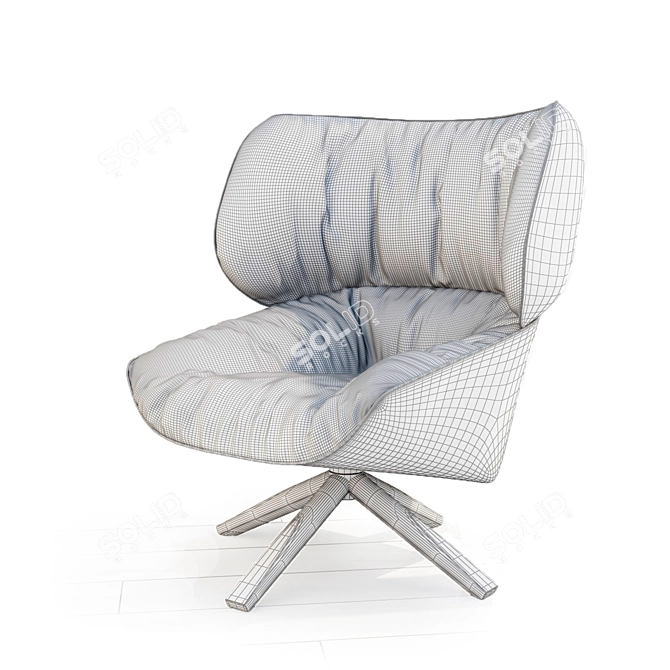 Elegant Patricia Urquiola Armchair 3D model image 3