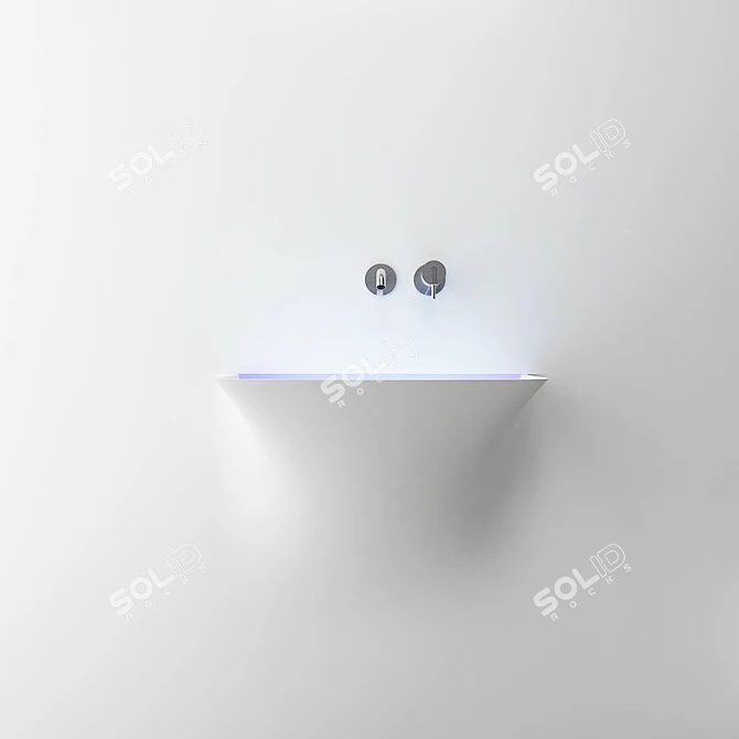 Antonio Lupi SOFFIO: Elegant LED-illuminated Inset Sink 3D model image 2