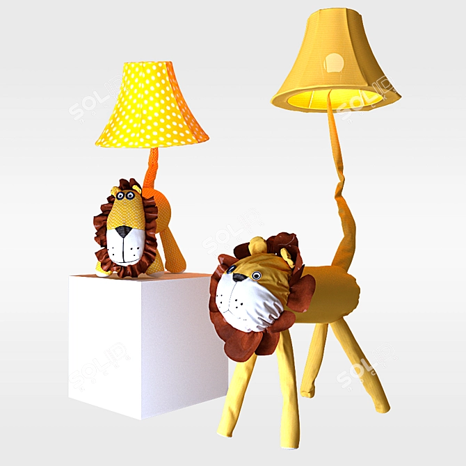 Title: Nursery Floor Lamp Set 3D model image 1