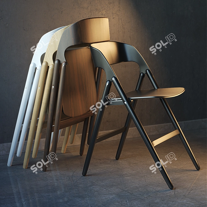 Elegant Narin Chair: Contemporary Comfort 3D model image 2