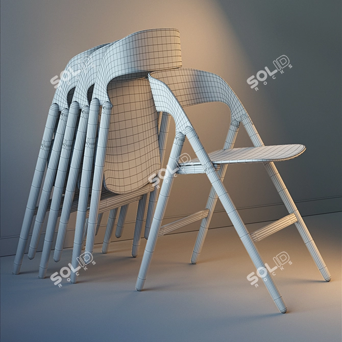 Elegant Narin Chair: Contemporary Comfort 3D model image 3