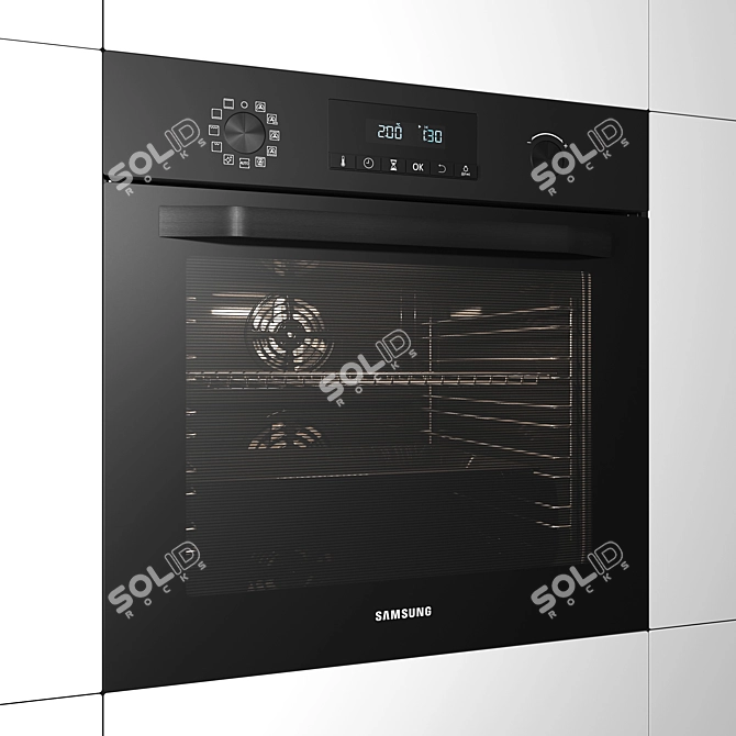 SAMSUNG NV70K2340RB: Modern, Efficient Oven 3D model image 1