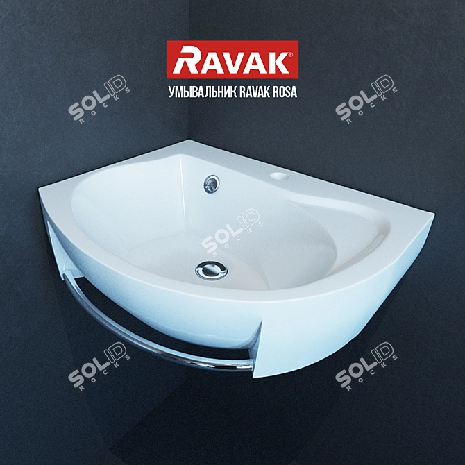 Compact Wash Ravak Rosa 3D model image 1