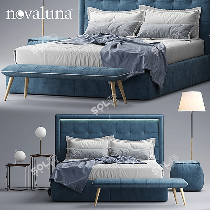 Luxurious Prince Bed by Novaluna 3D model image 1