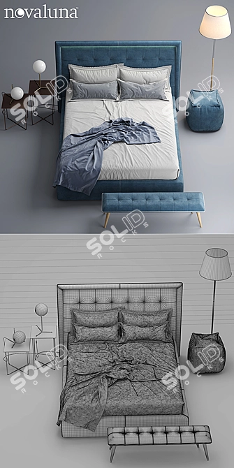 Luxurious Prince Bed by Novaluna 3D model image 3