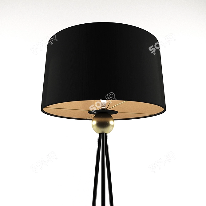 Adreanna Floor Lamp: Elegant Steel Design 3D model image 2