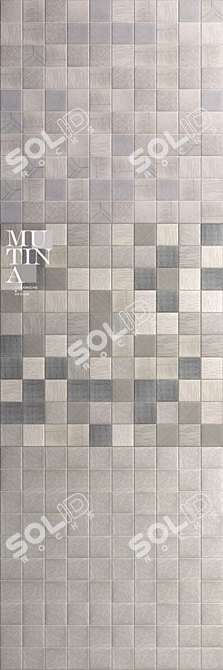 Versatile 3-Pattern Tile Set 3D model image 3