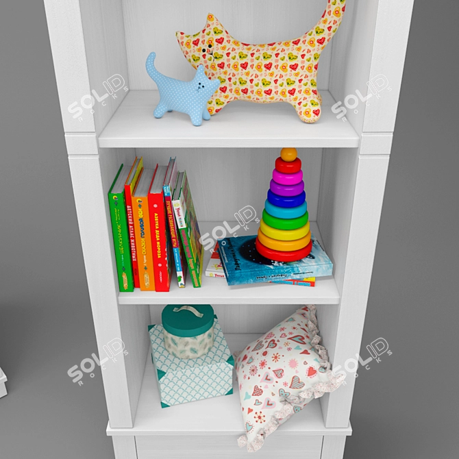 Bailey Wardrobe & Shelving: Stylish Storage Solution 3D model image 2