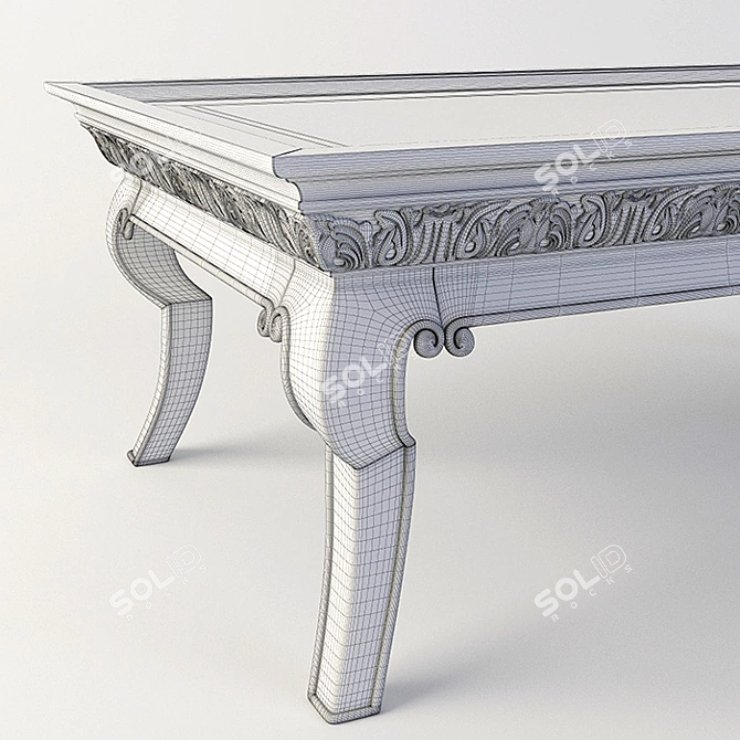 Bernhardt Villa Medici Coffee Table (355-022) - Classical Elegance for Your Living Space 3D model image 3
