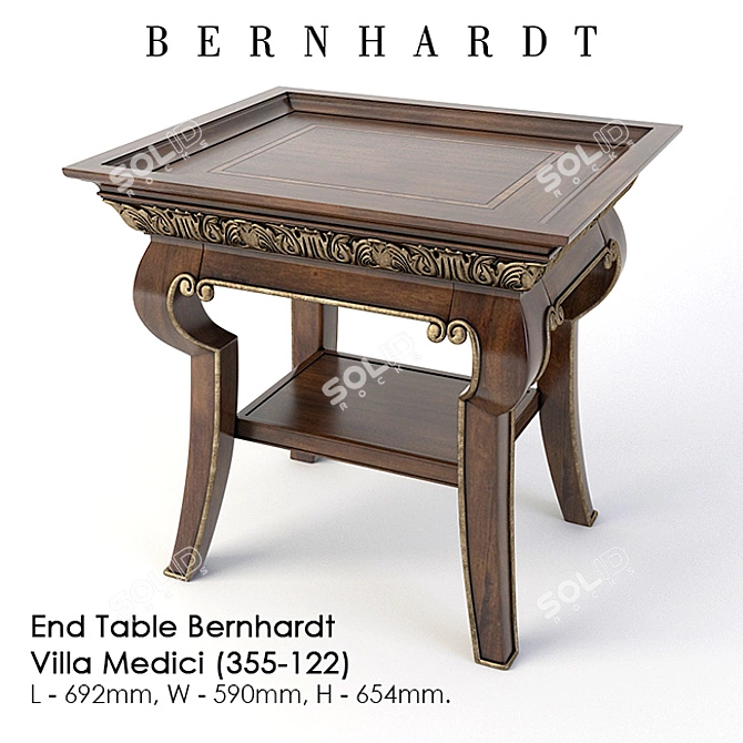 Elegant Bernhardt Villa Medici Table 3D model image 1