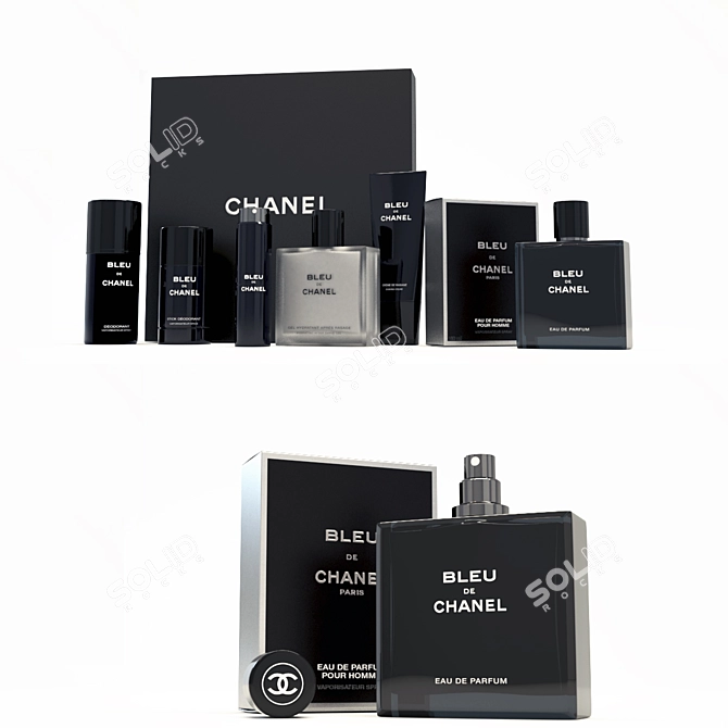 Chic Chanel Men's Fragrance 3D model image 1