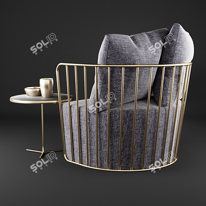 Phase Armchair: Brides Veil - Modern Comfort 3D model image 2