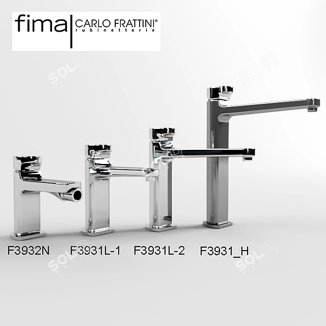 Elegant Italian FIMA Faucets 3D model image 1